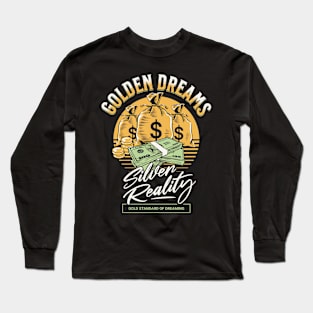 Gold Silver Long Sleeve T-Shirt